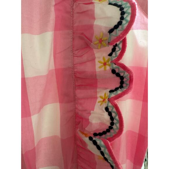 CREWCUTS Ruffle Trim Pink Gingham Party Dress NWT 16 Girls - Picture 7 of 12